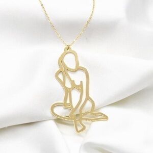 Woman Body Outline Necklace